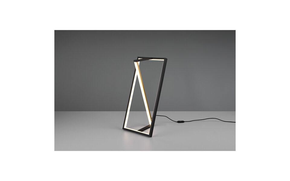 HLW LED LED Table Lamp - Trion Ediyon - 9W - Adjustable Color - Dimmable - Rectangular - Matte Black - Aluminum