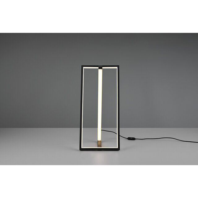 HLW LED LED Table Lamp - Trion Ediyon - 9W - Adjustable Color - Dimmable - Rectangular - Matte Black - Aluminum