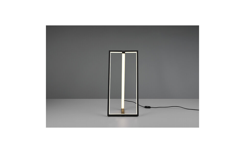 HLW LED LED Table Lamp - Trion Ediyon - 9W - Adjustable Color - Dimmable - Rectangular - Matte Black - Aluminum