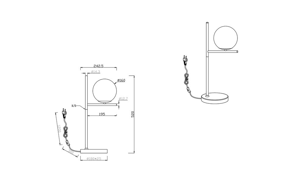 HLW LED LED Tafellamp - Trion Pora - E14 Fitting - Rond - Mat Zwart - Aluminium