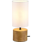 HLW LED LED Table Lamp - Table Lighting - Trion Wooden - E14 Fitting - Round - Matte White - Wood