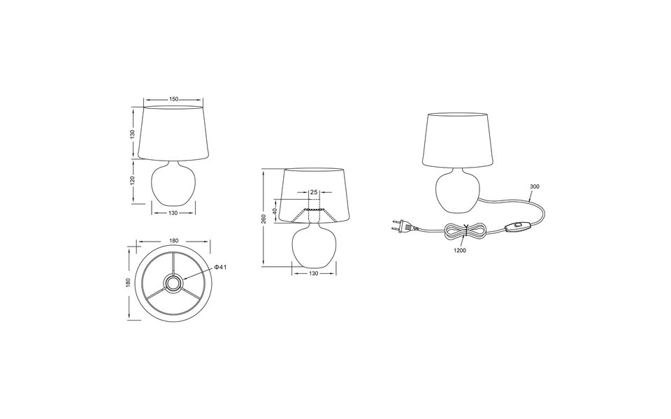 HLW LED LED Tafellamp - Tafelverlichting - Trion Lunola - E14 Fitting - Rond - Mat Bruin - Keramiek HLW LED LED Tafellamp - Tafelverlichting - Trion Lunola - E14 Fitting - Rond - Mat Bruin - Keramiek