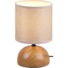 HLW LED LED Table Lamp - Table Lighting - Trion Lucifer - E14 Fitting - Round - Matte Brown/Beige - Ceramic