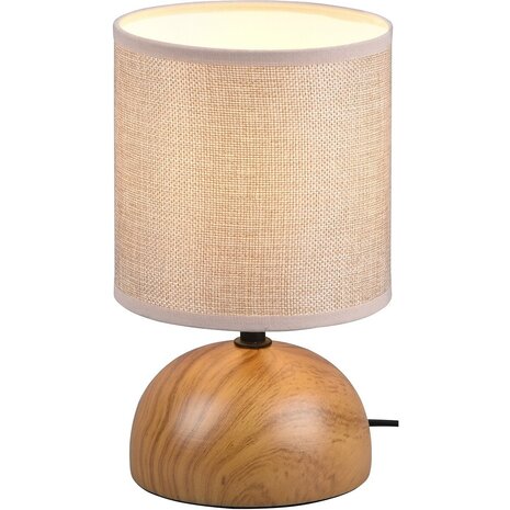 LED Tafellamp Trion Lucifer - Ronde LED tafellamp in mat bruin keramiek, E14 fitting LED Tafellamp Trion Lucifer - Ronde LED tafellamp in mat bruin keramiek, E14 fitting