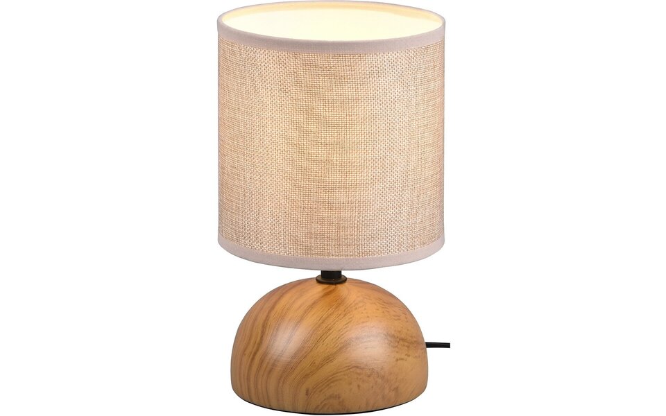 HLW LED LED Tafellamp - Tafelverlichting - Trion Lucifer - E14 Fitting - Rond - Mat Bruin/Beige - Keramiek