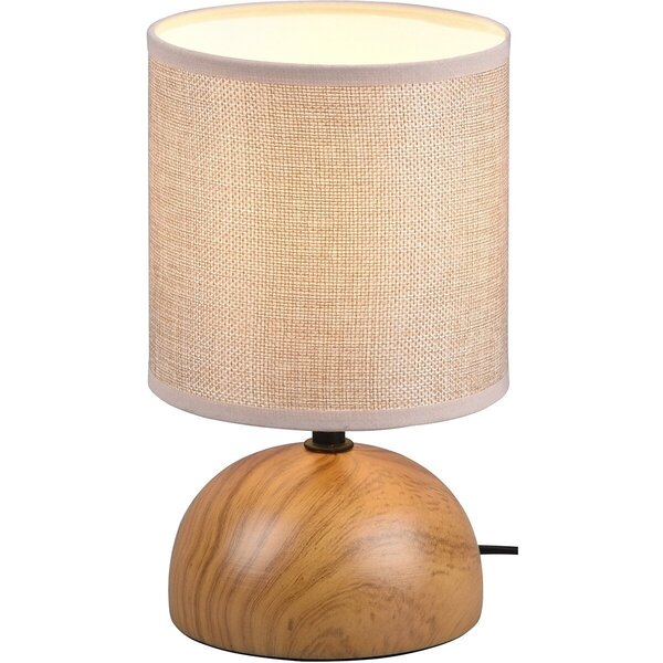 HLW LED LED Tafellamp Trion Lucifer - Ronde LED tafellamp in mat bruin keramiek, E14 fitting HLW LED LED Tafellamp Trion Lucifer - Ronde LED tafellamp in mat bruin keramiek, E14 fitting