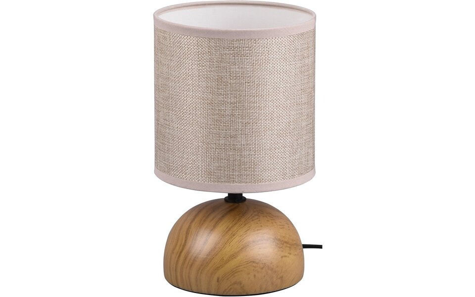 HLW LED LED Tafellamp - Tafelverlichting - Trion Lucifer - E14 Fitting - Rond - Mat Bruin/Beige - Keramiek