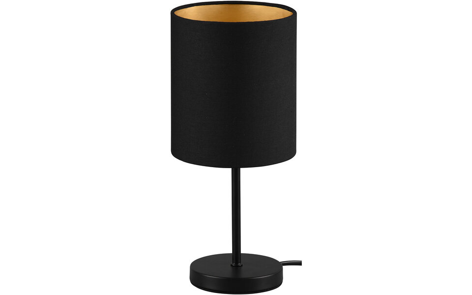 HLW LED LED Tafellamp - Tafelverlichting - Trion Jiron - E14 Fitting - Rond - Mat Zwart/Goud - Aluminium HLW LED LED Tafellamp - Tafelverlichting - Trion Jiron - E14 Fitting - Rond - Mat Zwart/Goud - Aluminium