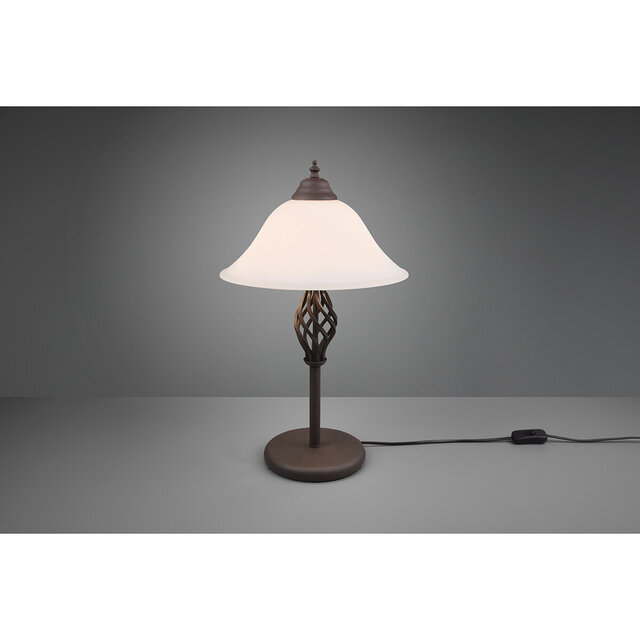 HLW LED LED Table Lamp - Trion Rustina - E14 Fitting - 2 Lights - Round - Rust Color - Aluminum HLW LED LED Table Lamp - Trion Rustina - E14 Fitting - 2 Lights - Round - Rust Color - Aluminum