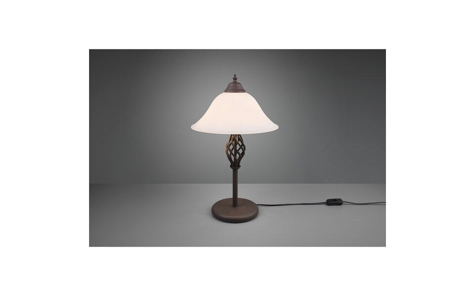 HLW LED LED Tafellamp - Trion Rustina - E14 Fitting - 2-lichts - Rond - Roestkleur - Aluminium