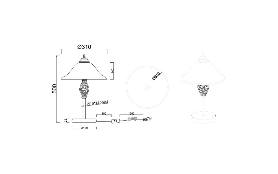 HLW LED LED Tafellamp - Trion Rustina - E14 Fitting - 2-lichts - Rond - Roestkleur - Aluminium