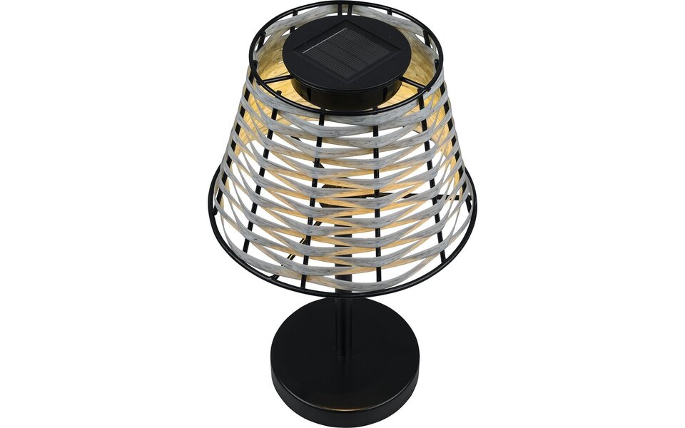 HLW LED Trion Roza LED Tafellamp - Rond, Mat Zwart, Warm Wit 3000K, Sensor, Spatwaterdicht IP44