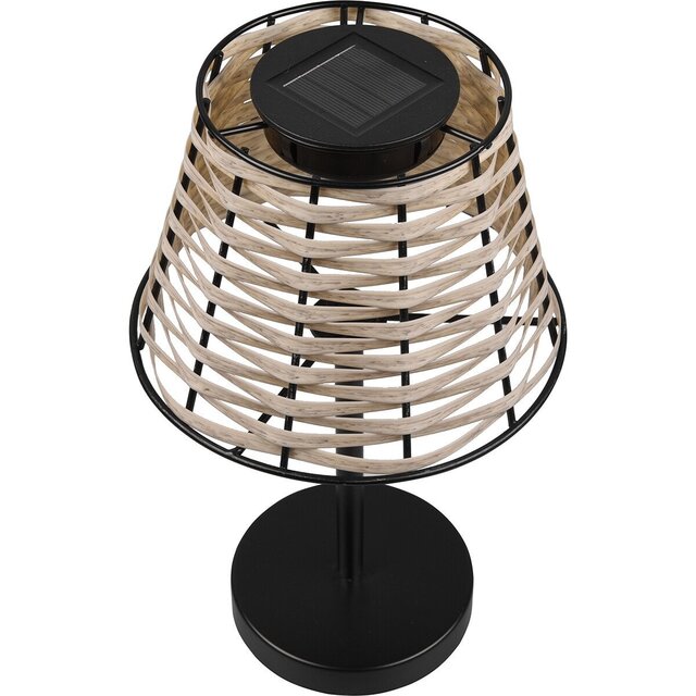 HLW LED Trion Roza LED Table Lamp - Round, Matte Black, Warm White 3000K, Sensor, Splashproof IP44