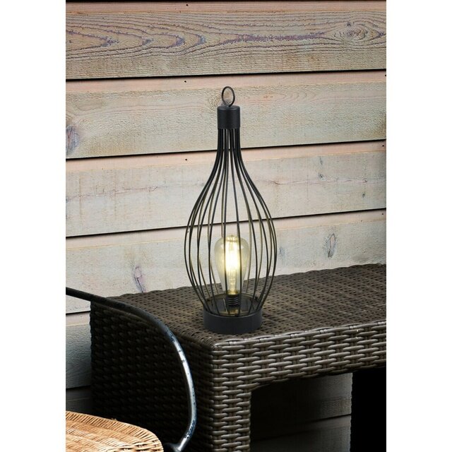 Mat zwarte LED tafellamp met 3 lichtpunten, 3x60W vermogen en IP44 bescherming Mat zwarte LED tafellamp met 3 lichtpunten, 3x60W vermogen en IP44 bescherming