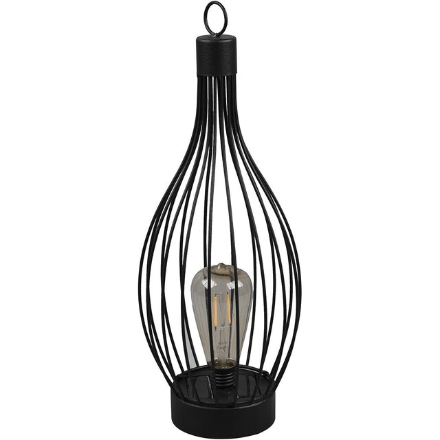 HLW LED LED Table Lamp with Solar Energy, Day and Night Sensor & Splashproof IP44 - Matte Black