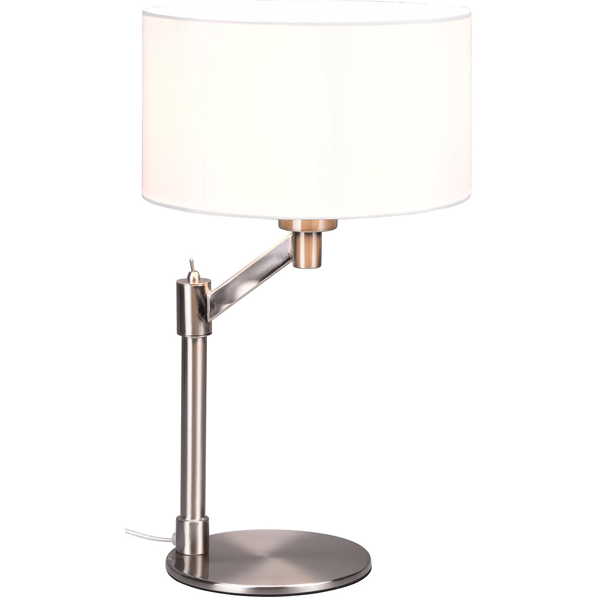 LED Tafellamp Mat Nikkel - Ronde & met E27 Fitting