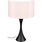 HLW LED LED Tafellamp - Tafelverlichting - Trion Safari - E27 Fitting - Rond - Mat Zwart - Aluminium - Max. 60W