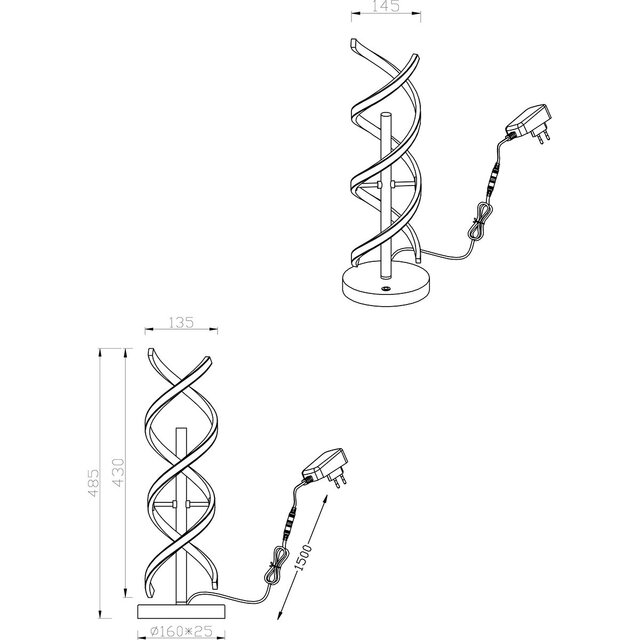 HLW LED LED Tafellamp - Tafelverlichting - Trion Sarina - 20.5W - Aanpasbare Kleur - Dimbaar - Rond - Geborsteld Zilver - Aluminium