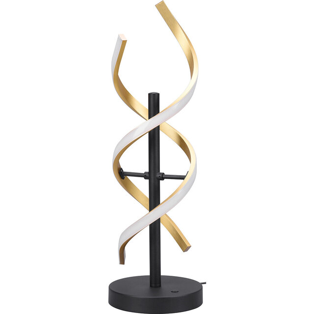 HLW LED LED Table Lamp - Table Lighting - Trion Sarina - 20.5W - Adjustable Color - Dimmable - Round - Matte Gold - Aluminum