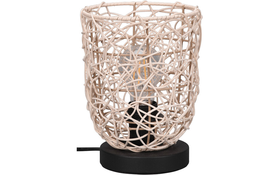 HLW LED LED Tafellamp - Tafelverlichting - Trion Lopar - E27 Fitting - Rond - Bruin - Hout HLW LED LED Tafellamp - Tafelverlichting - Trion Lopar - E27 Fitting - Rond - Bruin - Hout