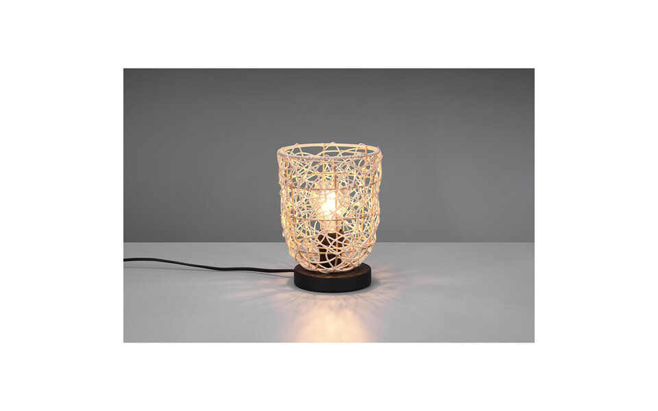 HLW LED LED Tafellamp - Tafelverlichting - Trion Lopar - E27 Fitting - Rond - Bruin - Hout HLW LED LED Tafellamp - Tafelverlichting - Trion Lopar - E27 Fitting - Rond - Bruin - Hout