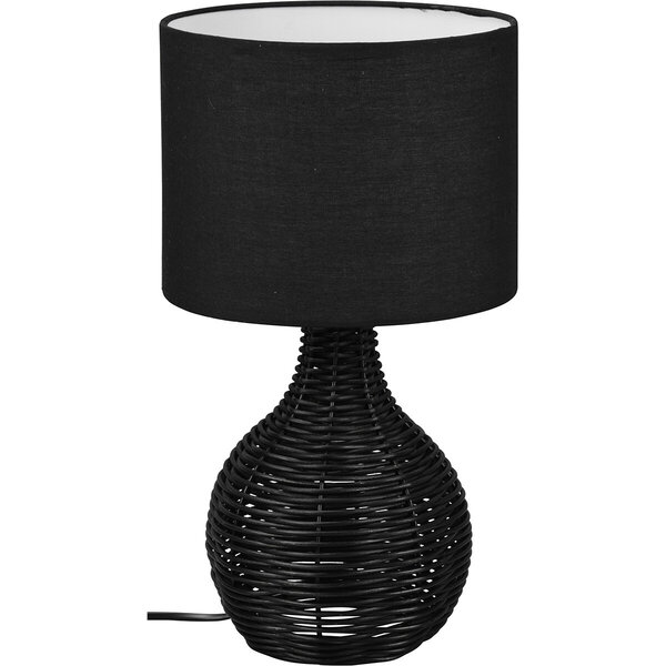 HLW LED LED Tafellamp Sparko - Elegante Zwarte met Houten Armatuur en Ronde HLW LED LED Tafellamp Sparko - Elegante Zwarte met Houten Armatuur en Ronde