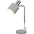 HLW LED LED Table Lamp - Table Lighting - Trion Alimo - E14 Fitting - Round - Matte Gray - Aluminum