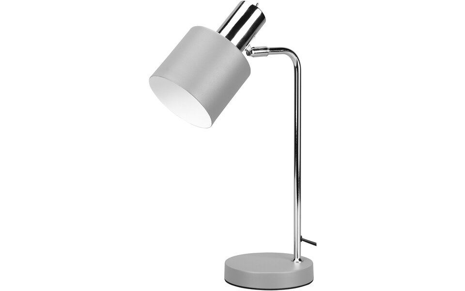 HLW LED LED Table Lamp - Table Lighting - Trion Alimo - E14 Fitting - Round - Matte Gray - Aluminum