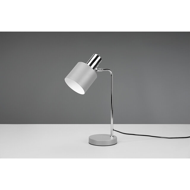 HLW LED LED Table Lamp - Table Lighting - Trion Alimo - E14 Fitting - Round - Matte Gray - Aluminum