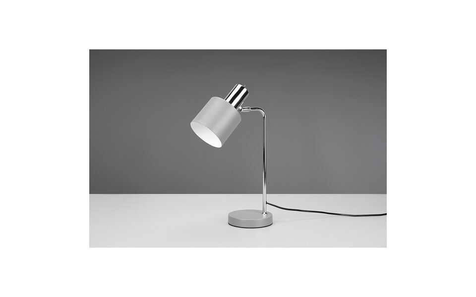 HLW LED LED Tafellamp - Tafelverlichting - Trion Alimo - E14 Fitting - Rond - Mat Grijs - Aluminium HLW LED LED Tafellamp - Tafelverlichting - Trion Alimo - E14 Fitting - Rond - Mat Grijs - Aluminium