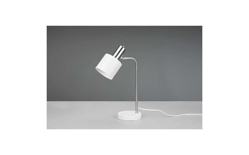 HLW LED LED Tafellamp - Tafelverlichting - Trion Alimo - E14 Fitting - Rond - Mat Wit - Aluminium HLW LED LED Tafellamp - Tafelverlichting - Trion Alimo - E14 Fitting - Rond - Mat Wit - Aluminium