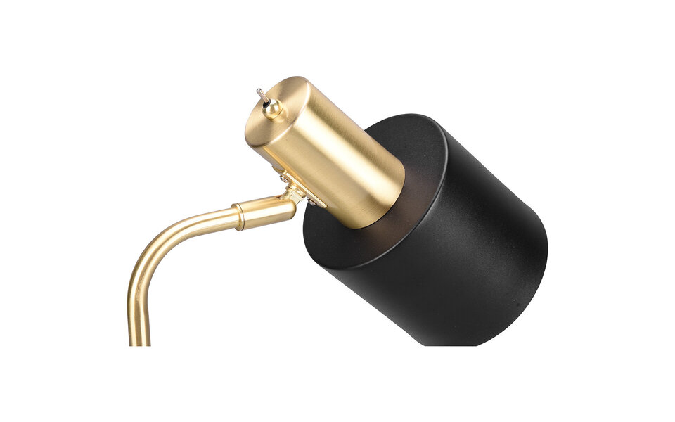 HLW LED LED Tafellamp - Tafelverlichting - Trion Alimo - E14 Fitting - Rond - Mat Zwart/Goud - Aluminium HLW LED LED Tafellamp - Tafelverlichting - Trion Alimo - E14 Fitting - Rond - Mat Zwart/Goud - Aluminium