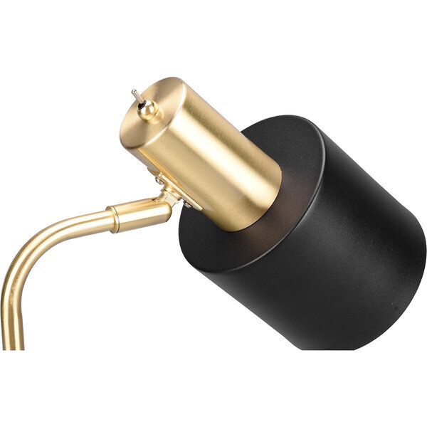 HLW LED Stijlvolle LED Tafellamp Trion Alimo - Ronde , Mat Zwart/Gouden Armatuur HLW LED Stijlvolle LED Tafellamp Trion Alimo - Ronde , Mat Zwart/Gouden Armatuur