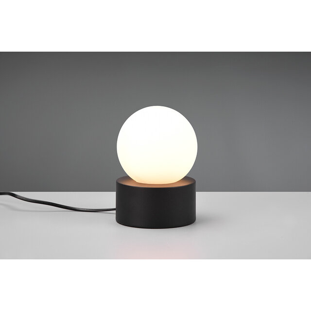 HLW LED LED Table Lamp - Table Lighting - Trion Celda - E14 Fitting - Round - Matte Black - Aluminum