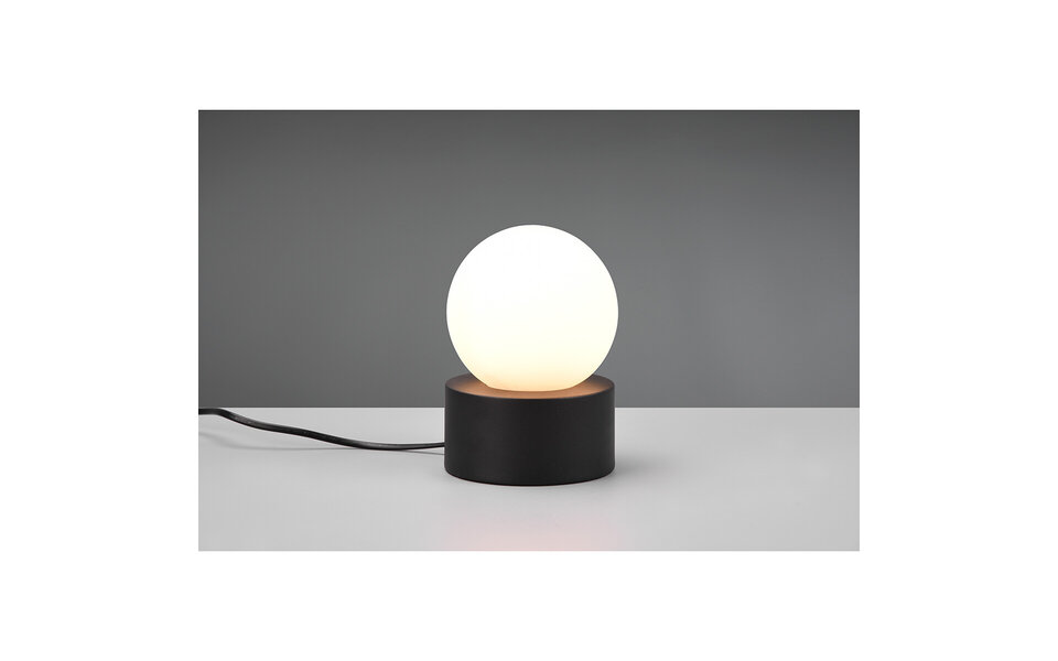 HLW LED LED Table Lamp - Table Lighting - Trion Celda - E14 Fitting - Round - Matte Black - Aluminum
