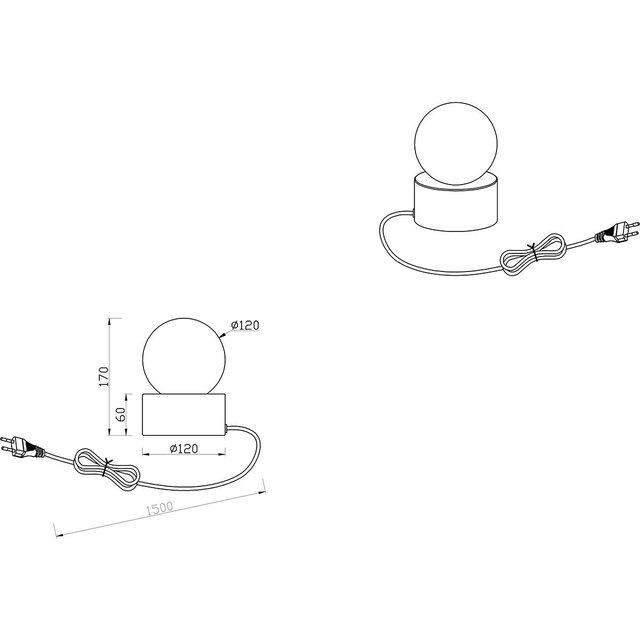 HLW LED LED Tafellamp - Tafelverlichting - Trion Celda - E14 Fitting - Rond - Mat Zwart - Aluminium