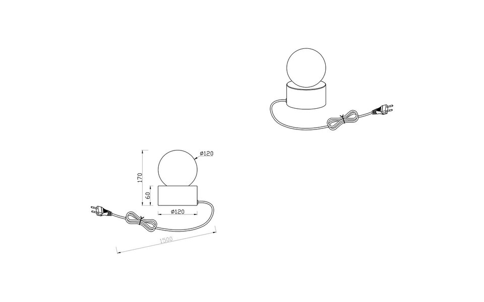 HLW LED LED Table Lamp - Table Lighting - Trion Celda - E14 Fitting - Round - Matte Black - Aluminum