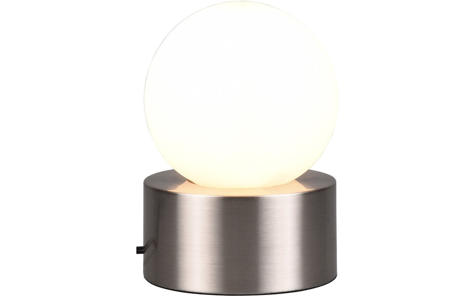 HLW LED LED Tafellamp - Tafelverlichting - Trion Celda - E14 Fitting - Rond - Mat Nikkel - Aluminium