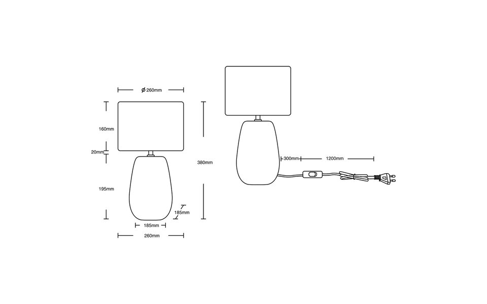 HLW LED LED Tafellamp - Tafelverlichting - Trion Kalan - E27 Fitting - Rond - Mat Grijs - Keramiek
