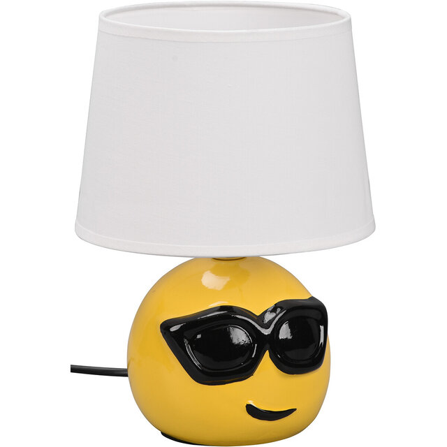 Ronde matwitte keramieken LED tafellamp met E14 fitting en vermogen tot 10W