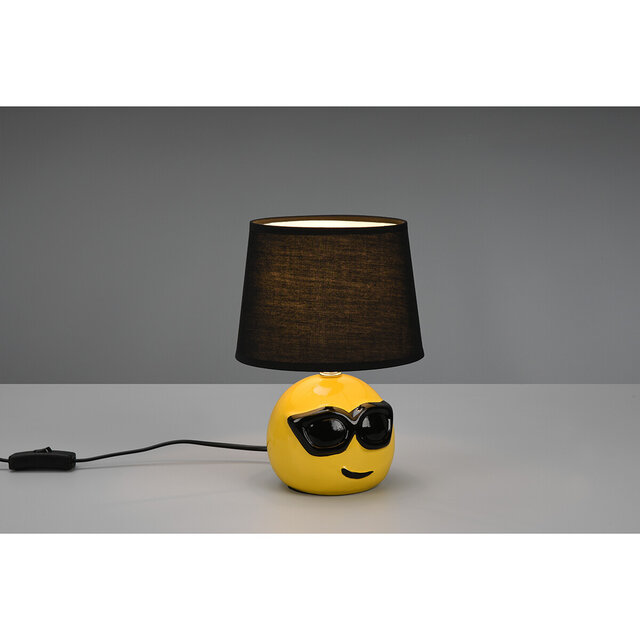 HLW LED LED Table Lamp - Table Lighting - Trion Cooley - E14 Fitting - Round - Matte Black - Ceramic HLW LED LED Table Lamp - Table Lighting - Trion Cooley - E14 Fitting - Round - Matte Black - Ceramic