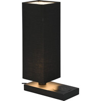 LED Table Lamp - Table Lighting - Trion Helsa - E14 Fitting - Rectangular - Matte Black - Aluminum