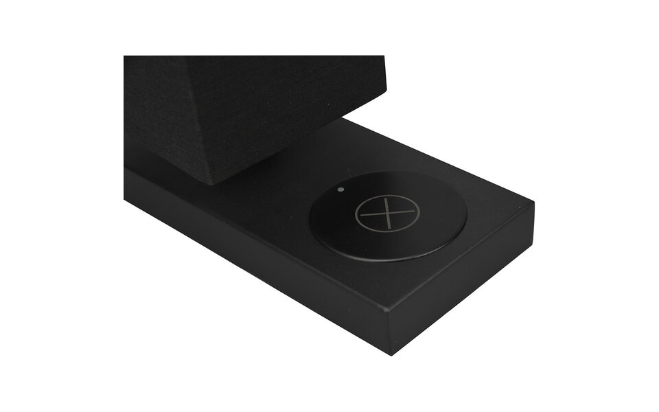 HLW LED LED Table Lamp - Table Lighting - Trion Helsa - E14 Fitting - Rectangular - Matte Black - Aluminum