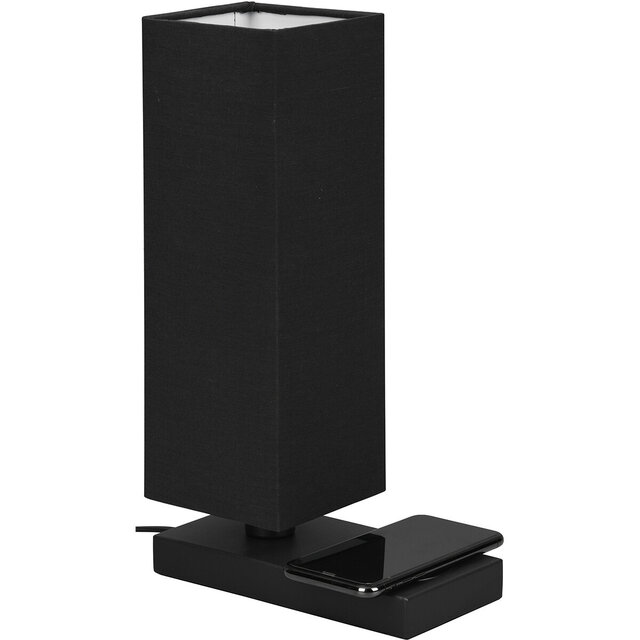 HLW LED LED Table Lamp - Table Lighting - Trion Helsa - E14 Fitting - Rectangular - Matte Black - Aluminum