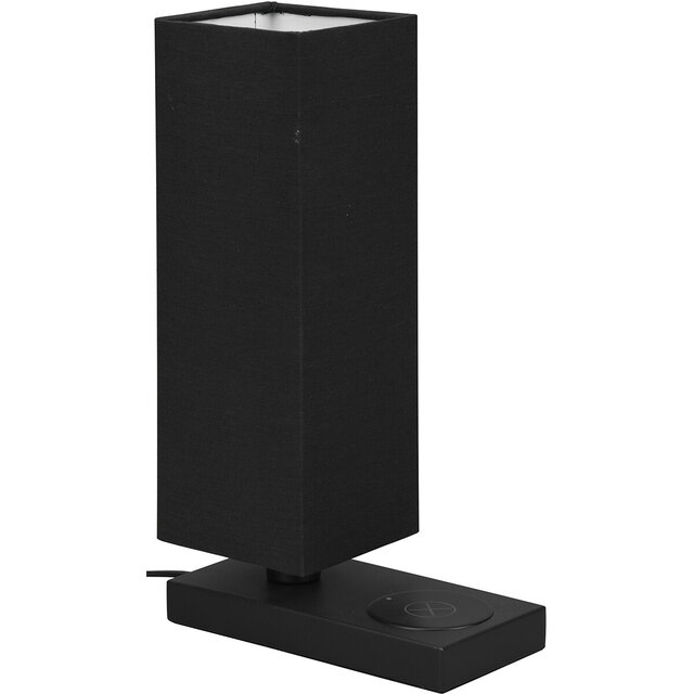 HLW LED LED Table Lamp - Table Lighting - Trion Helsa - E14 Fitting - Rectangular - Matte Black - Aluminum