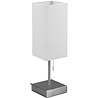 HLW LED LED Table Lamp - Table Lighting - Trion Oscar - E27 Fitting - Rectangular - Matte Nickel - Aluminum