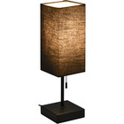 HLW LED LED Table Lamp - Table Lighting - Trion Oscar - E27 Fitting - Rectangle - Matte Black - Aluminum