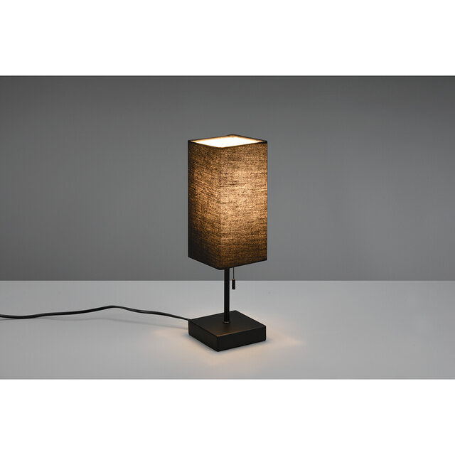 HLW LED LED Table Lamp - Table Lighting - Trion Oscar - E27 Fitting - Rectangle - Matte Black - Aluminum HLW LED LED Table Lamp - Table Lighting - Trion Oscar - E27 Fitting - Rectangle - Matte Black - Aluminum