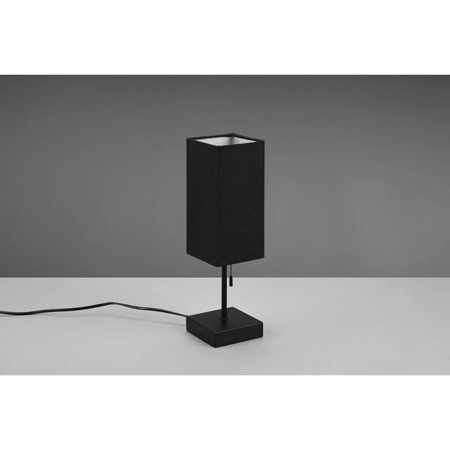 HLW LED LED Table Lamp - Table Lighting - Trion Oscar - E27 Fitting - Rectangle - Matte Black - Aluminum HLW LED LED Table Lamp - Table Lighting - Trion Oscar - E27 Fitting - Rectangle - Matte Black - Aluminum