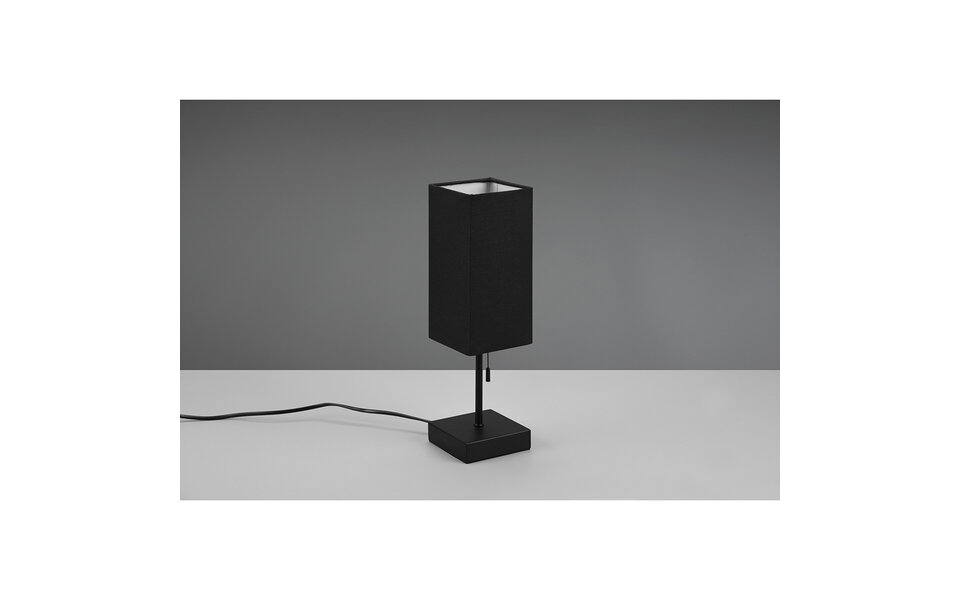 HLW LED LED Table Lamp - Table Lighting - Trion Oscar - E27 Fitting - Rectangle - Matte Black - Aluminum HLW LED LED Table Lamp - Table Lighting - Trion Oscar - E27 Fitting - Rectangle - Matte Black - Aluminum